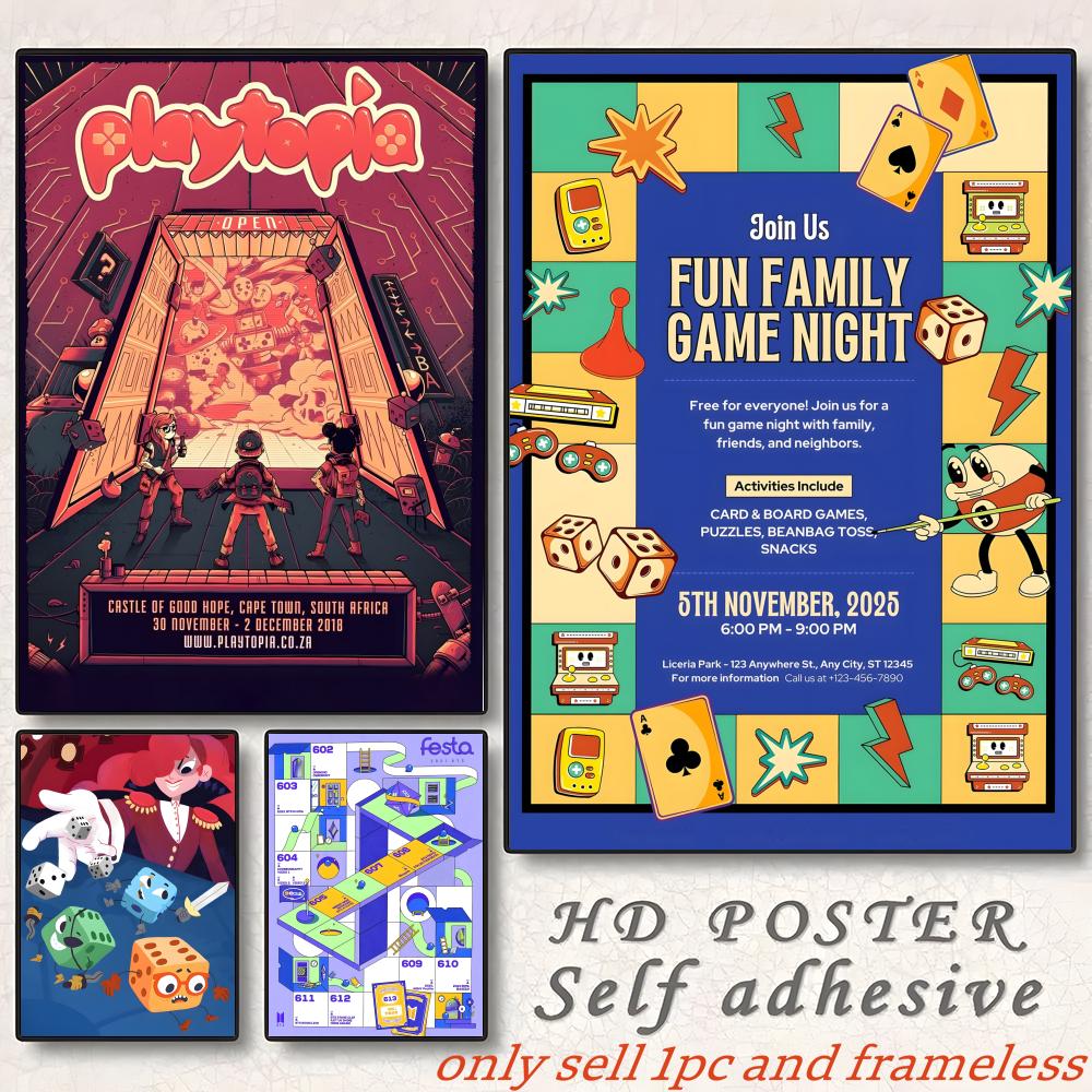 Board Game Cafe - Pôster de Jogo de Tabuleiro Berlin