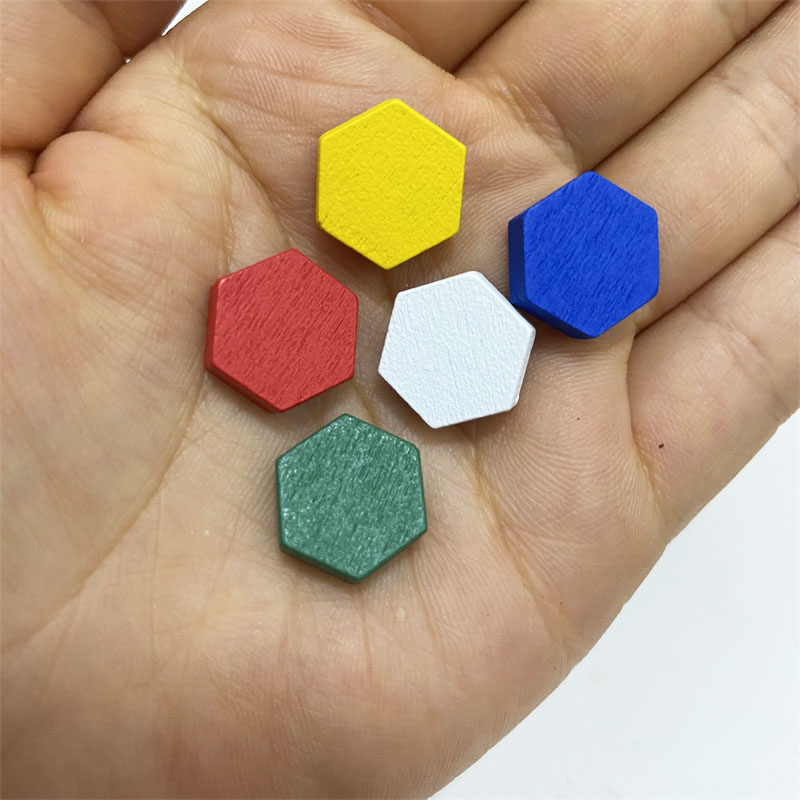 Board Game Vector - 50 peças de madeira hexagonal prisma