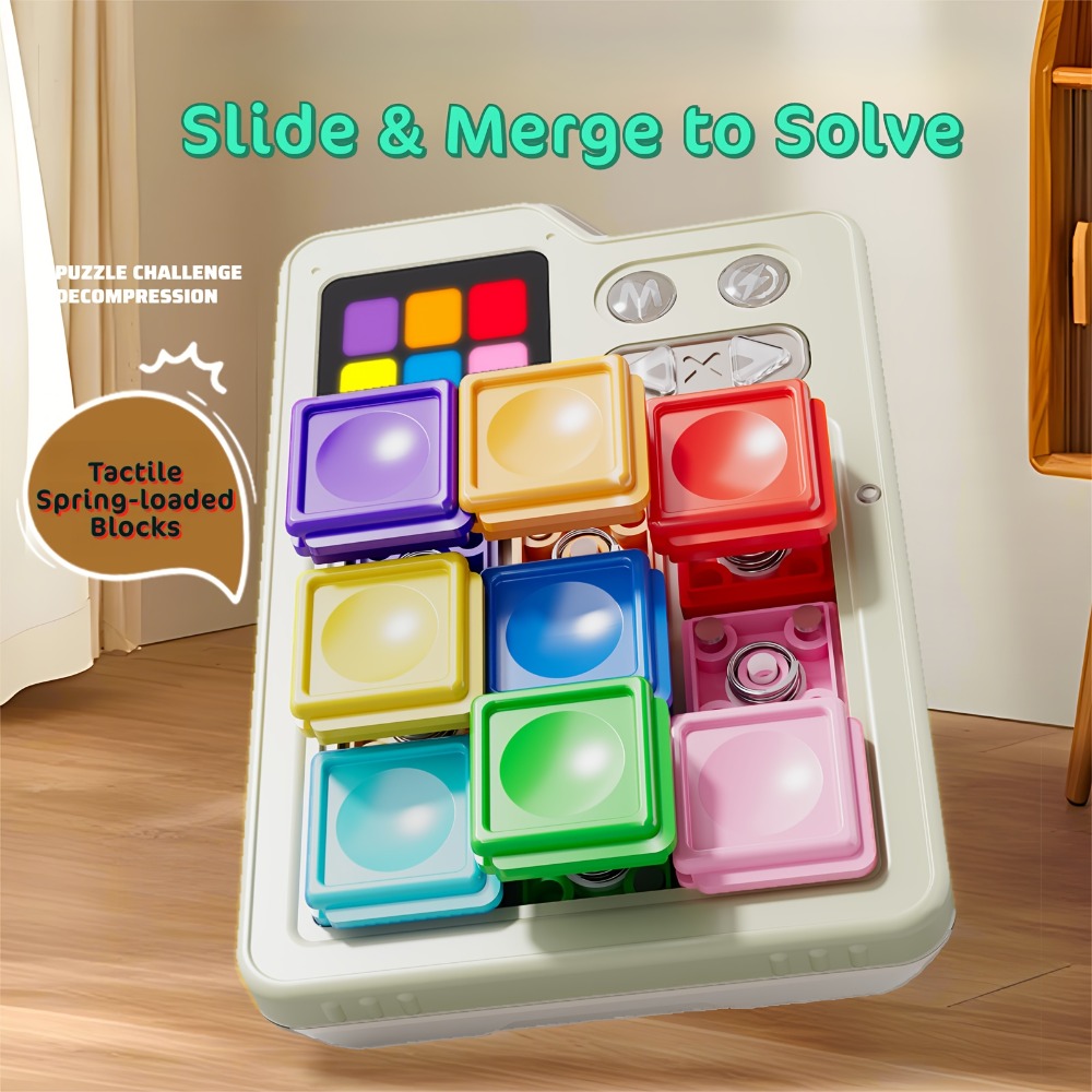 Board Game Education - Brinquedo de Quebra-Cabeça Pocket Klotski para