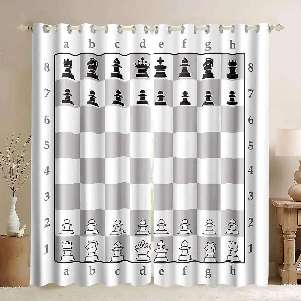 Board Game Cafe - Cortinas Blackout com Estampa de Tabuleiro