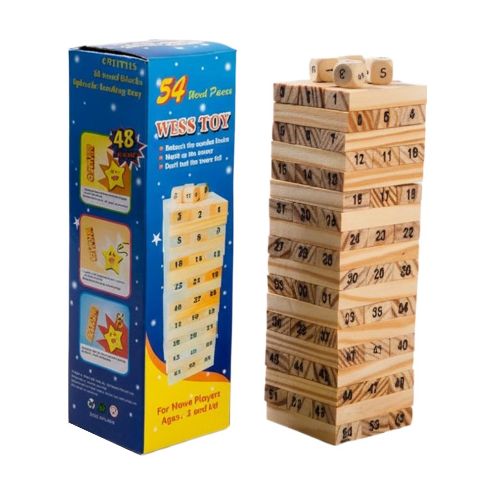 Board Game Jenga - Blocos de Construção de Madeira de