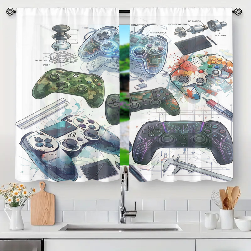 Board Game Cafe - Cortina Decorativa com Esquema de Controle