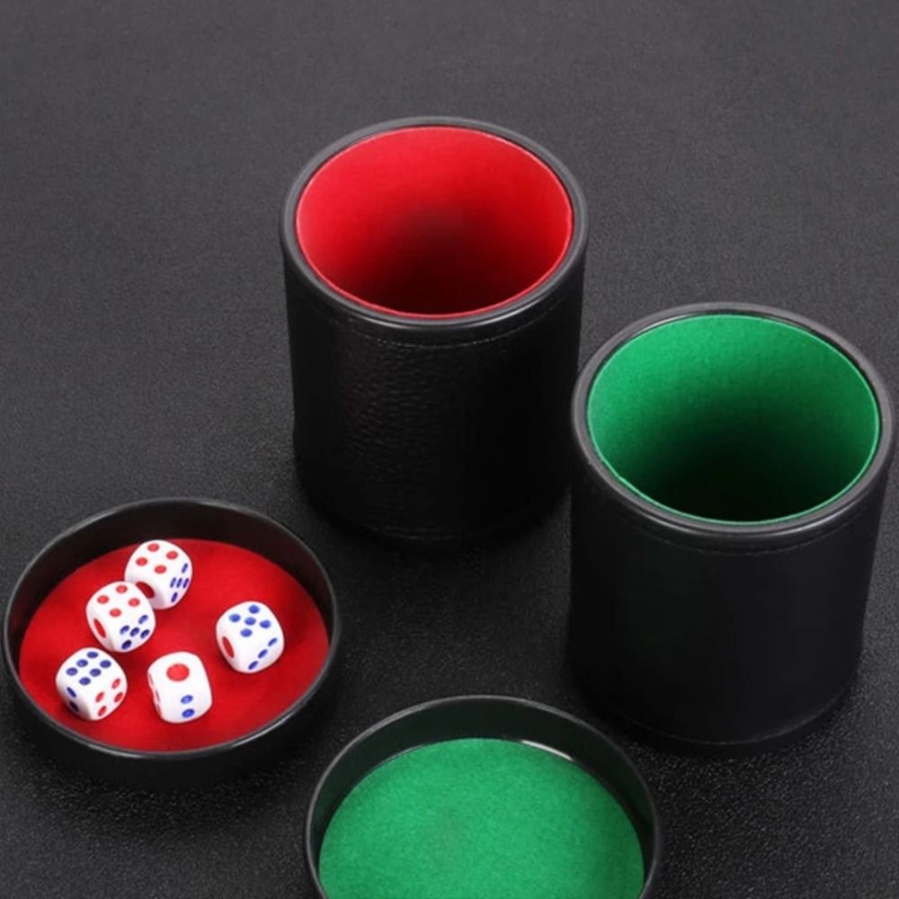 Board Game Yahtzee - Copo de dados de couro com