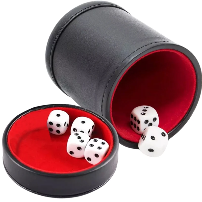 Board Game Yahtzee - Copo de Dados de Couro com