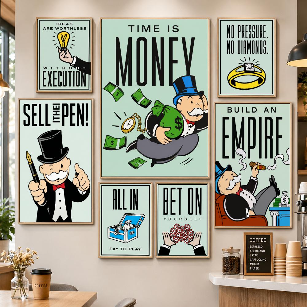 Board Game Cafe - Pôster Decorativo do Jogo Monopoly, Impressão