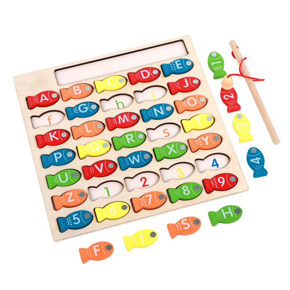 Board Game Education - Quebra-Cabeça Educacional de Pesca em Madeira: