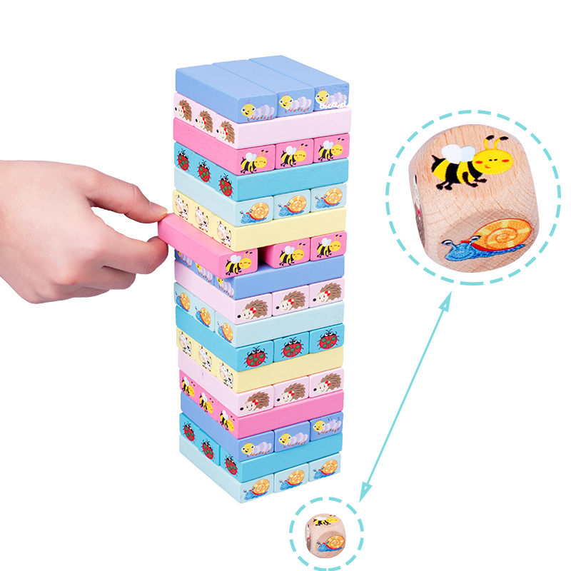 Número animal blocos de madeir - Board Game Jenga avaliação e preço