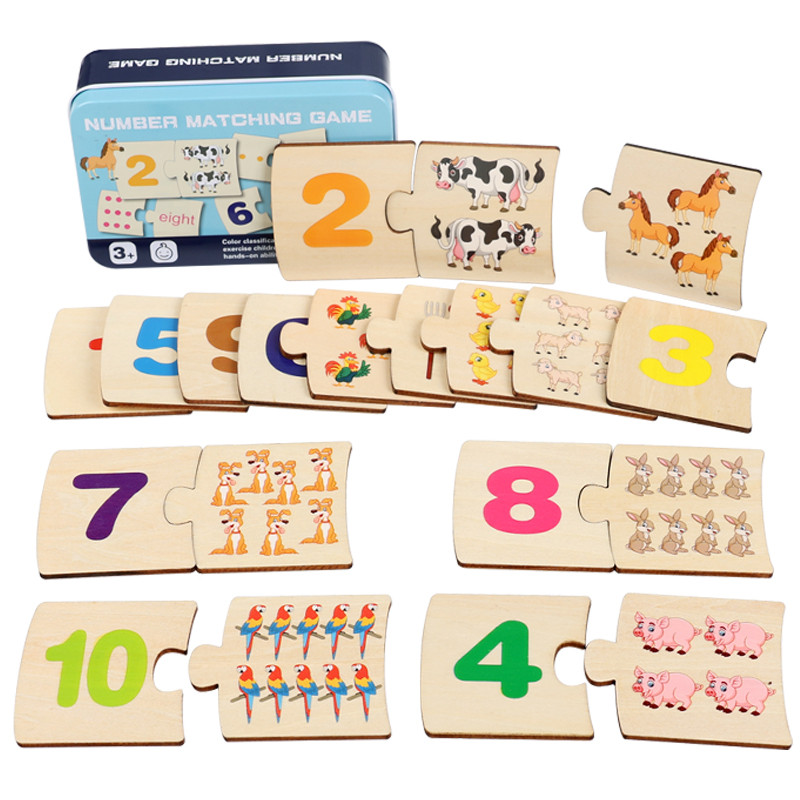 Crianças caixa de ferro número - Board Game Education avaliação e preço