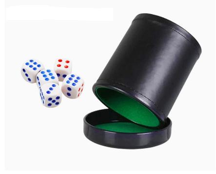Copo de dados de couro com tam - Board Game Yahtzee avaliação e preço